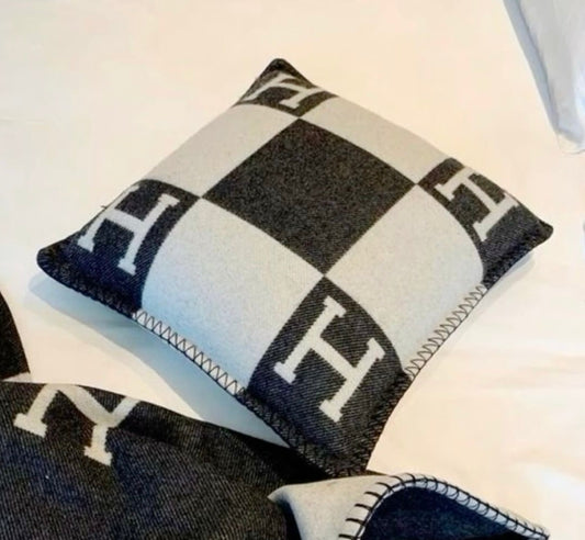 H Inspired Cushion Black
